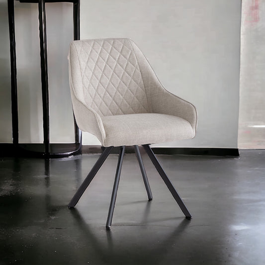 Bari Swivel Dining Chair - Stone