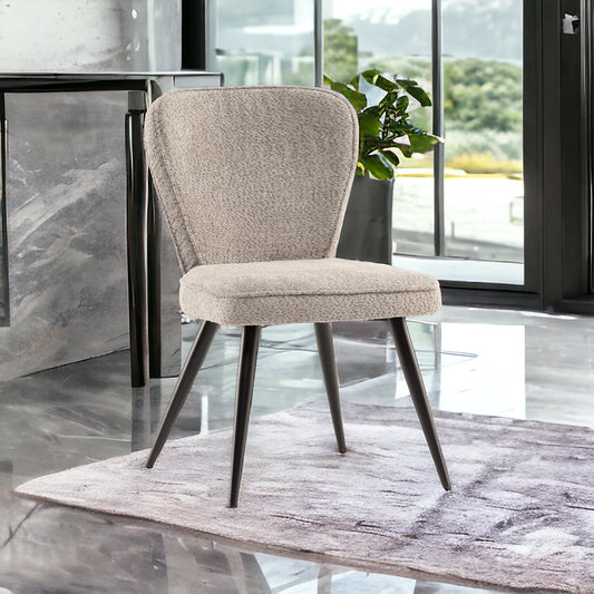 Flavia Dining Chair - Grey Boucle