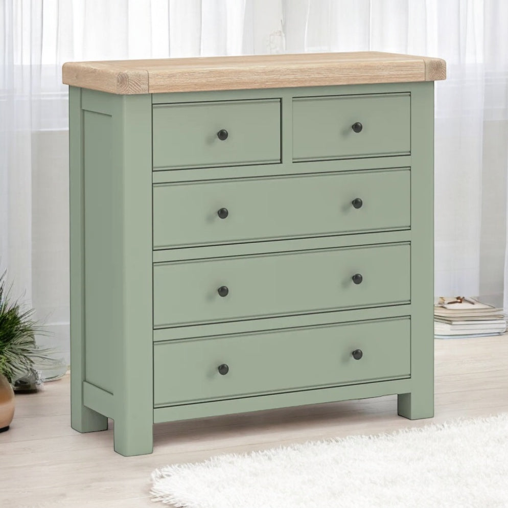 Toronto Five Drawer Chest - Sage & Oak