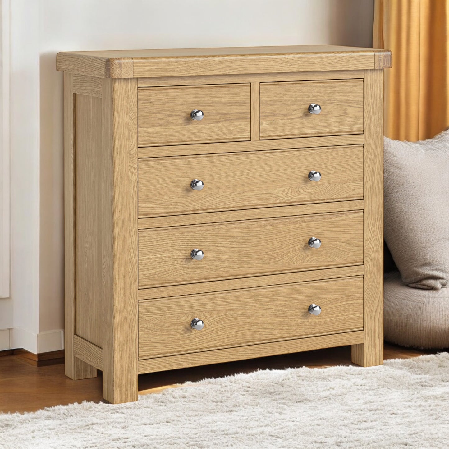 Toronto Five Drawer Chest - Oak