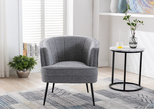 Abel Tub Chair - Grey Boucle