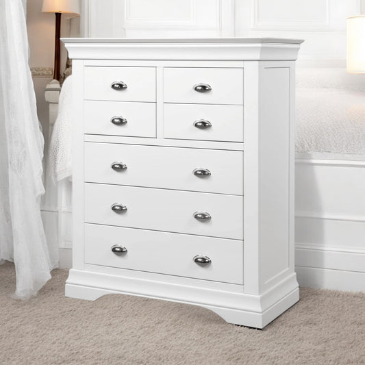 Mabel Seven Drawer Chest - White