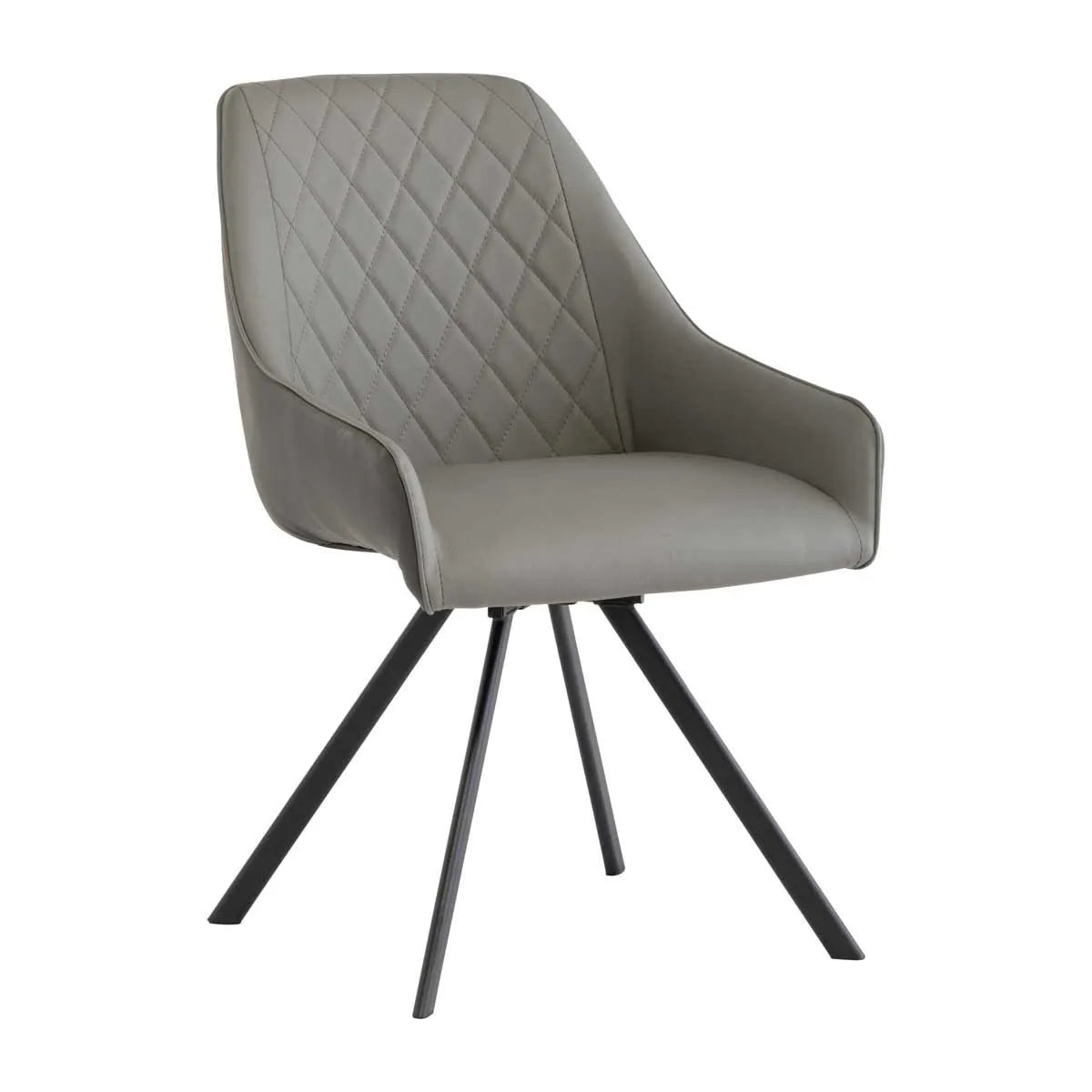 Seville Swivel Dining Chair - Two Tone Grey