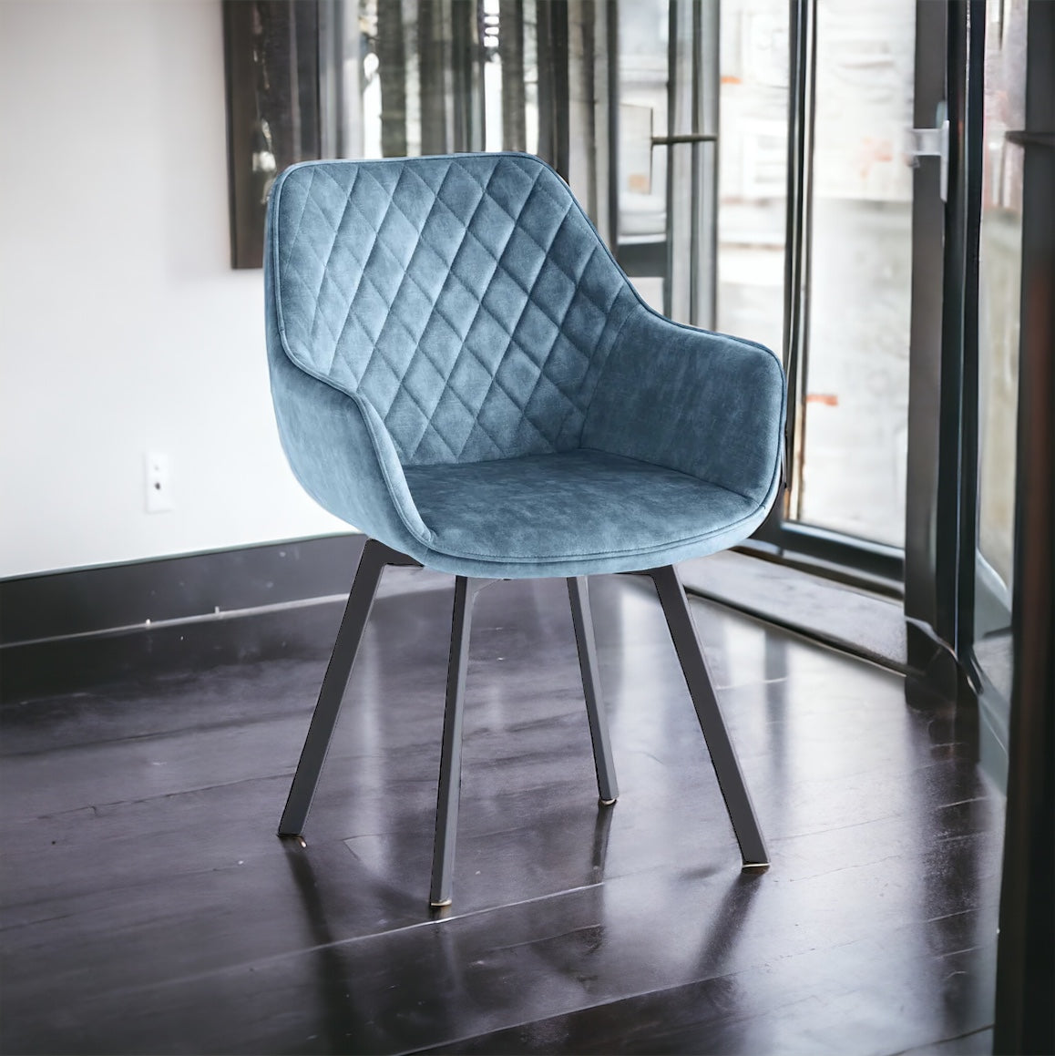 Willow Swivel Dining Chair - Teal