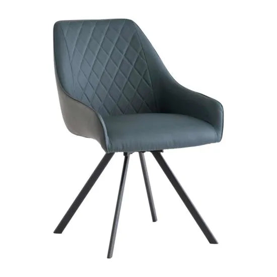 Seville Swivel Dining Chair - Two Tone Blue