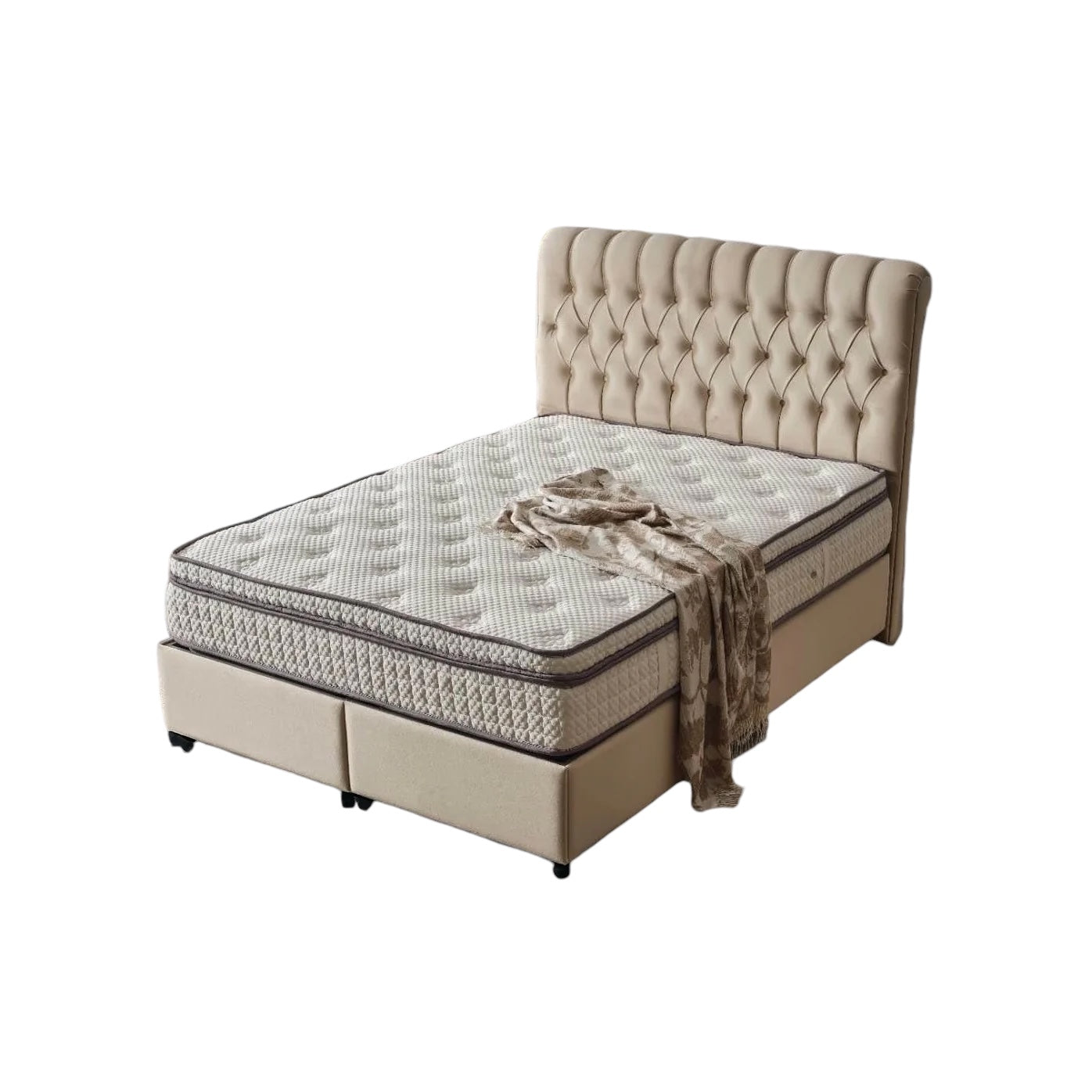 Bella Ottoman Bed Frame - Ivory