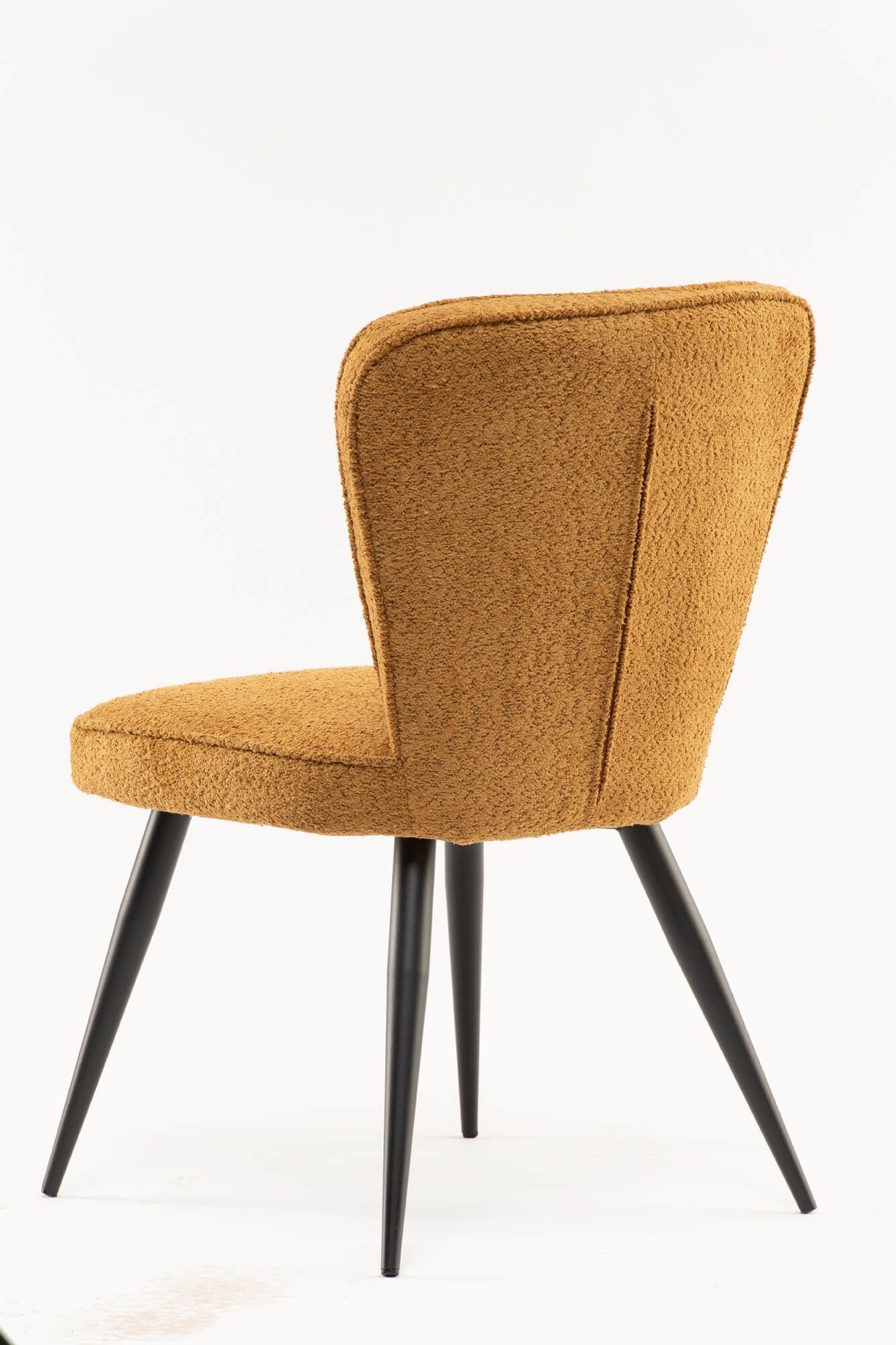 Flavia Dining Chair - Mustard Boucle