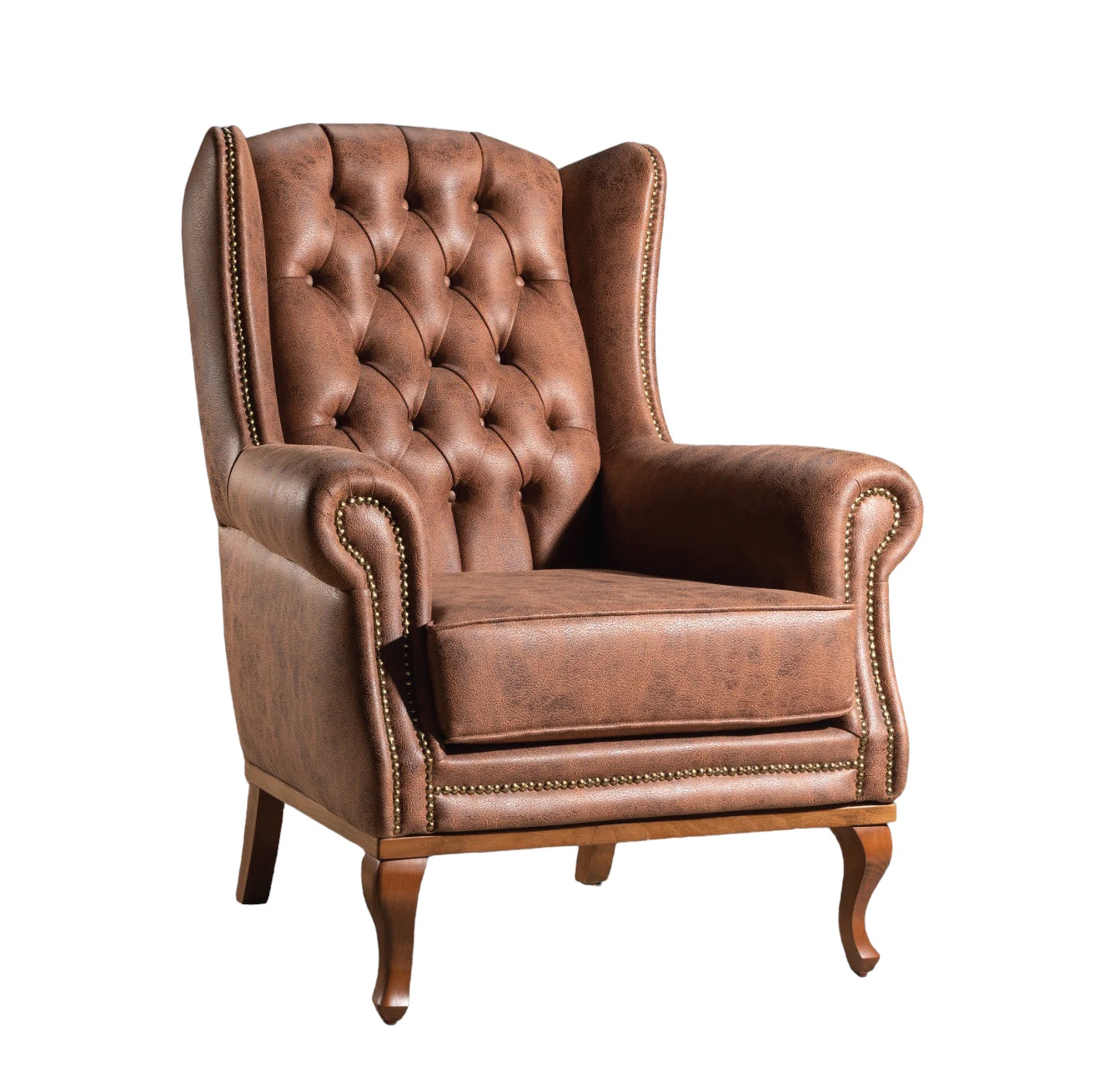 Quinn Fireside Chair - Brown