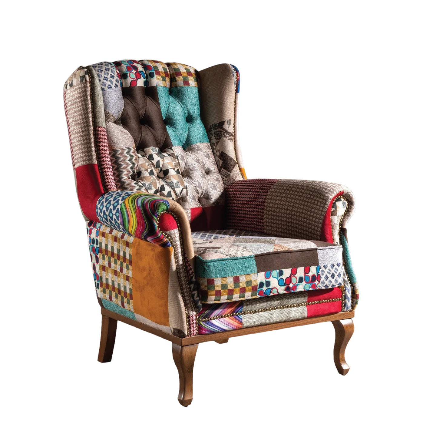 Quinn Multi Coloured Patchwork Chair