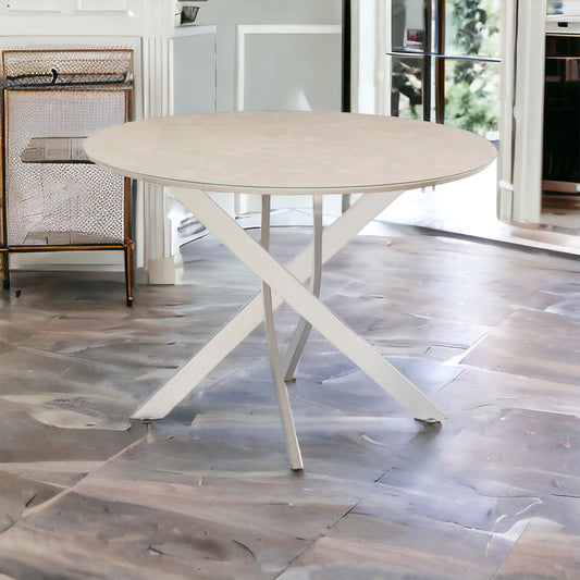 Carlow 107cm Round Dining Table - Stone